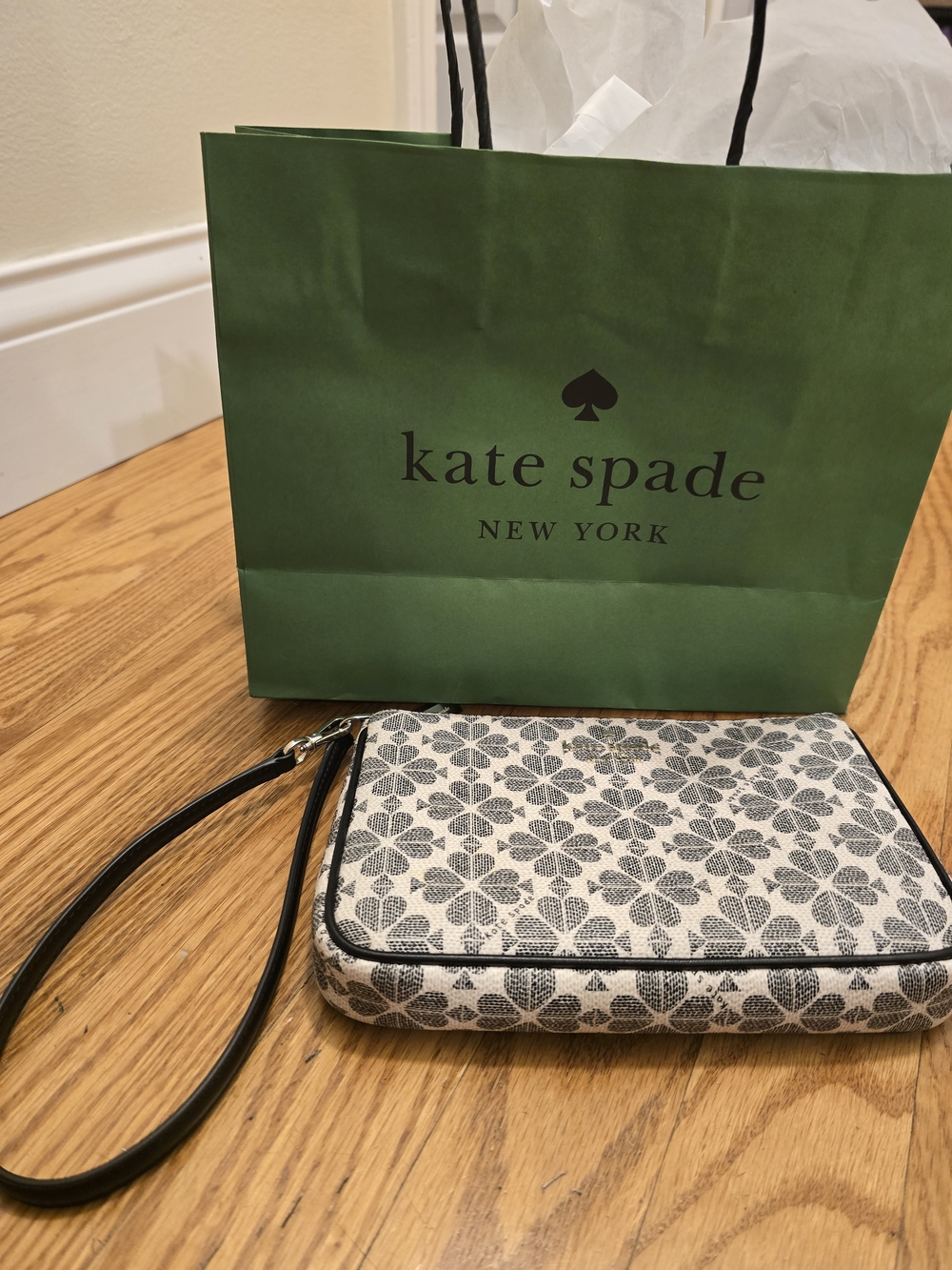 kate spade White Floral Wristlet Crossbody